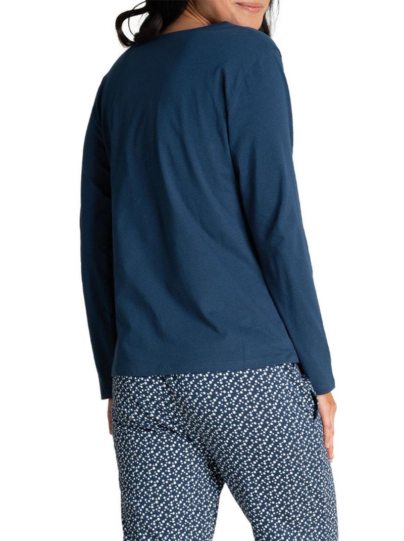 Pyjama long femme EASY Bleu - Kiabi