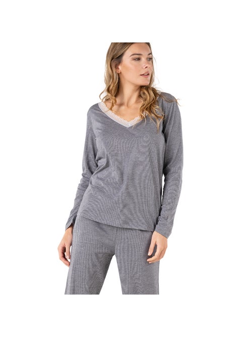 Pyjama long femme Graphic Athena - Kiabi
