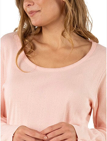 Pyjama long femme maille athena