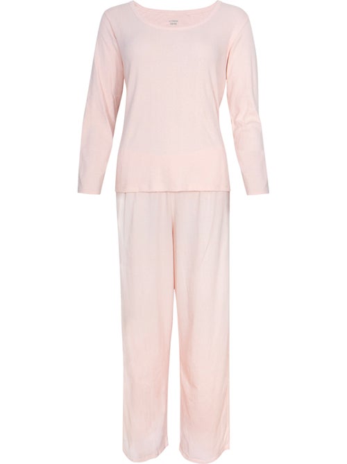 Pyjama long femme maille athena - Kiabi