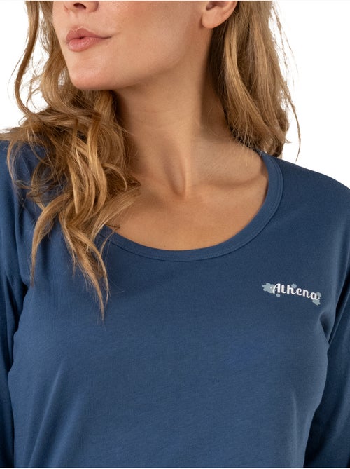 Pyjama long femme my petit prix athena - Kiabi