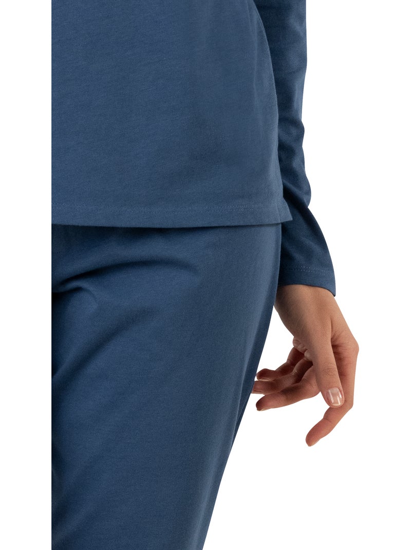 Pyjama long femme my petit prix athena Blanc Mauve - Kiabi