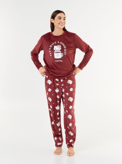 Pyjama long 'Hello Kitty' - 2 pièces - Kiabi Pyjama long 'Hello Kitty' - 2 pièces - Kiabi