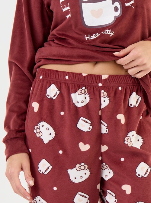 Pyjama long 'Hello Kitty' - 2 pièces - Kiabi Pyjama long 'Hello Kitty' - 2 pièces - Kiabi