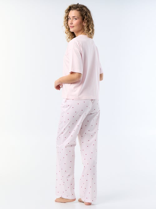 Pyjama long 'Hello Kitty' - 2 pièces - Kiabi