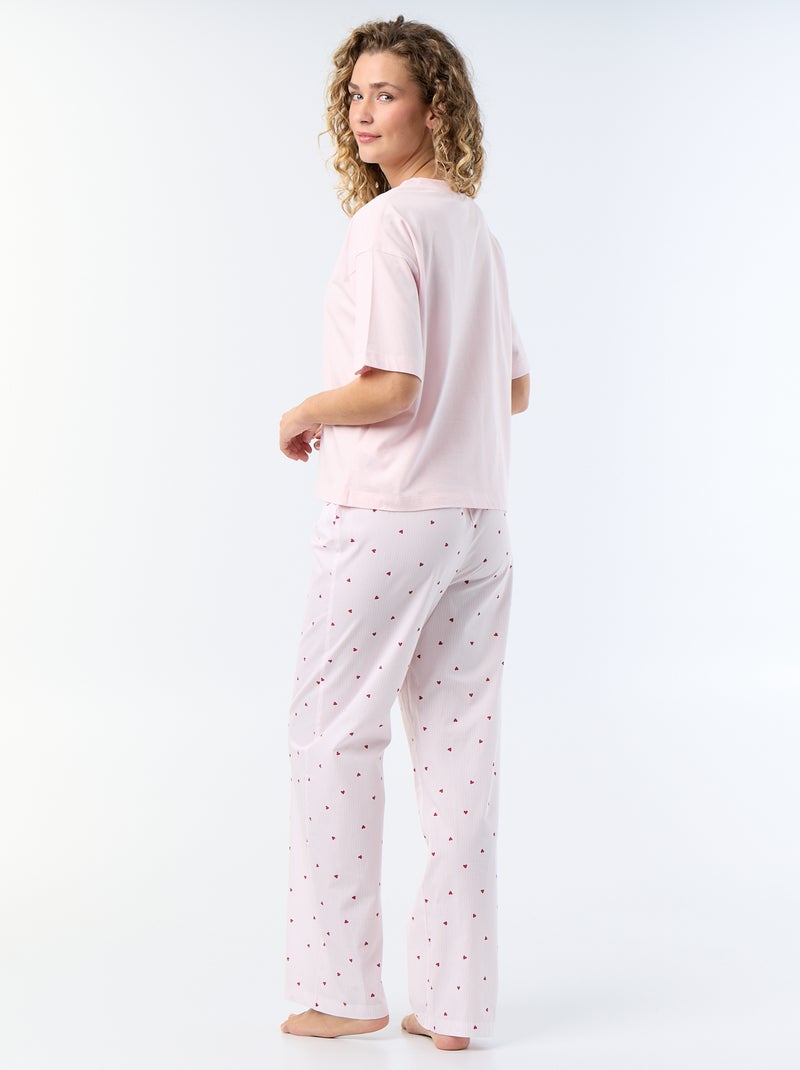 Pyjama long 'Hello Kitty' - 2 pièces Rose - Kiabi