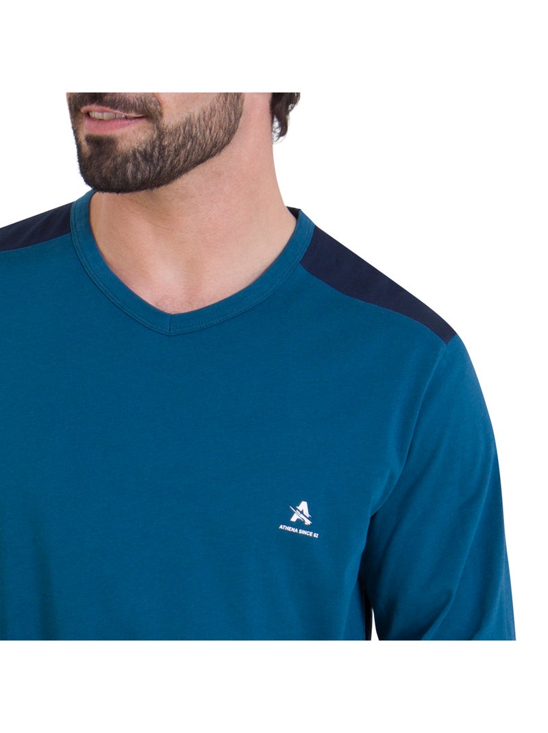 Pyjama long homme Ecopack Construction Athena Bleu - Kiabi