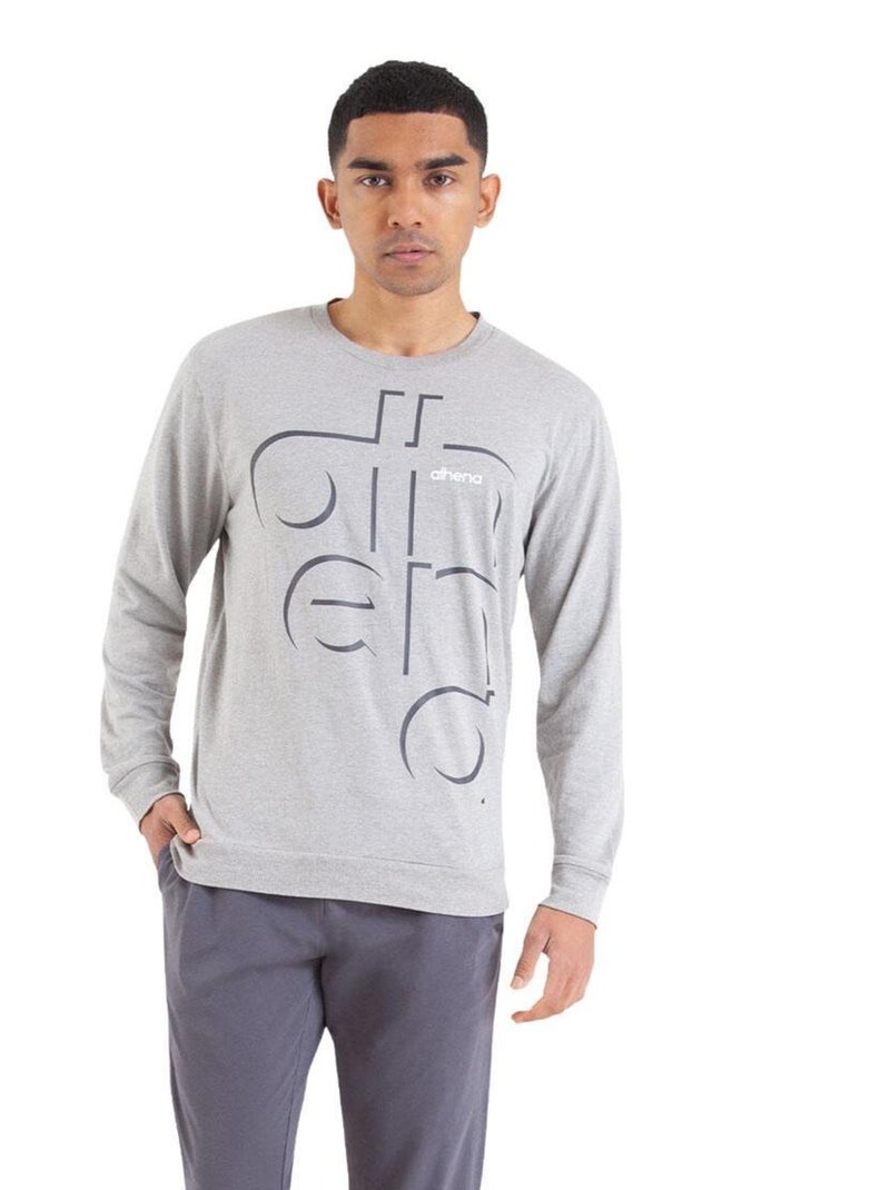 Pyjama long homme Homewear Gris - Kiabi
