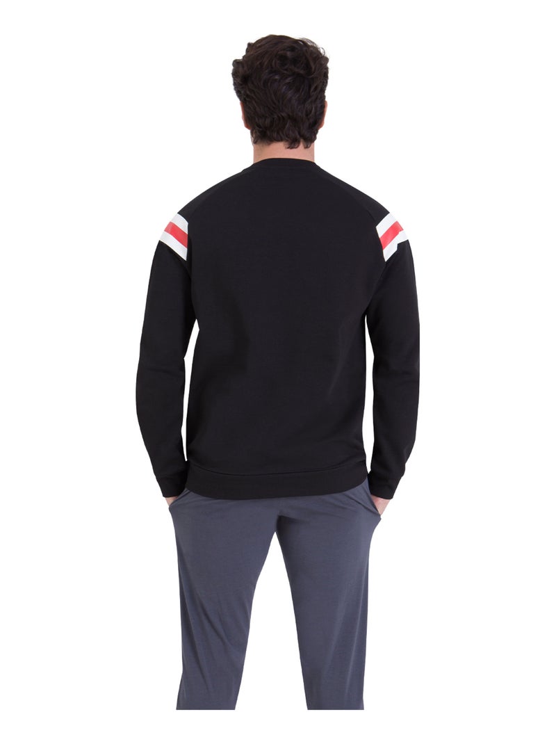 Pyjama long homme Molleton Athena Gris Noir - Kiabi