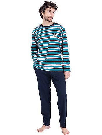 Pyjama long homme rayures aventure athena