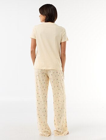 Pyjama long imprimé - 2 pièces