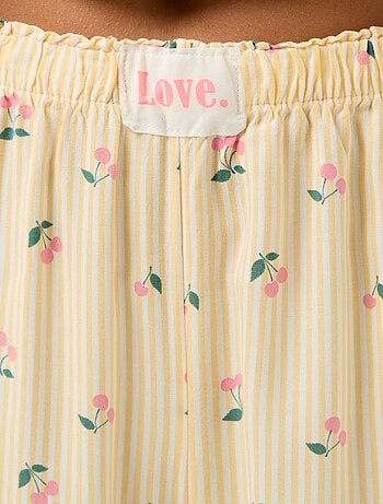 Pyjama long imprimé - 2 pièces