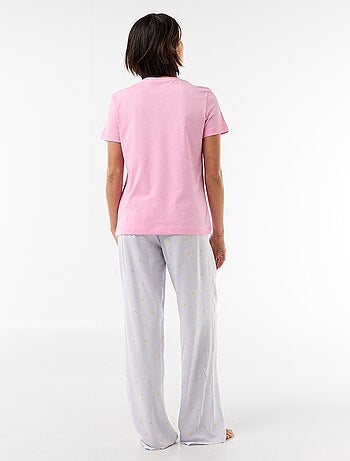 Pyjama long imprimé - 2 pièces