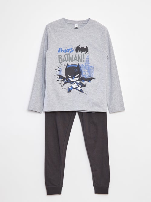 Pyjama long imprimé 'Batman' - 2 pièces - Kiabi
