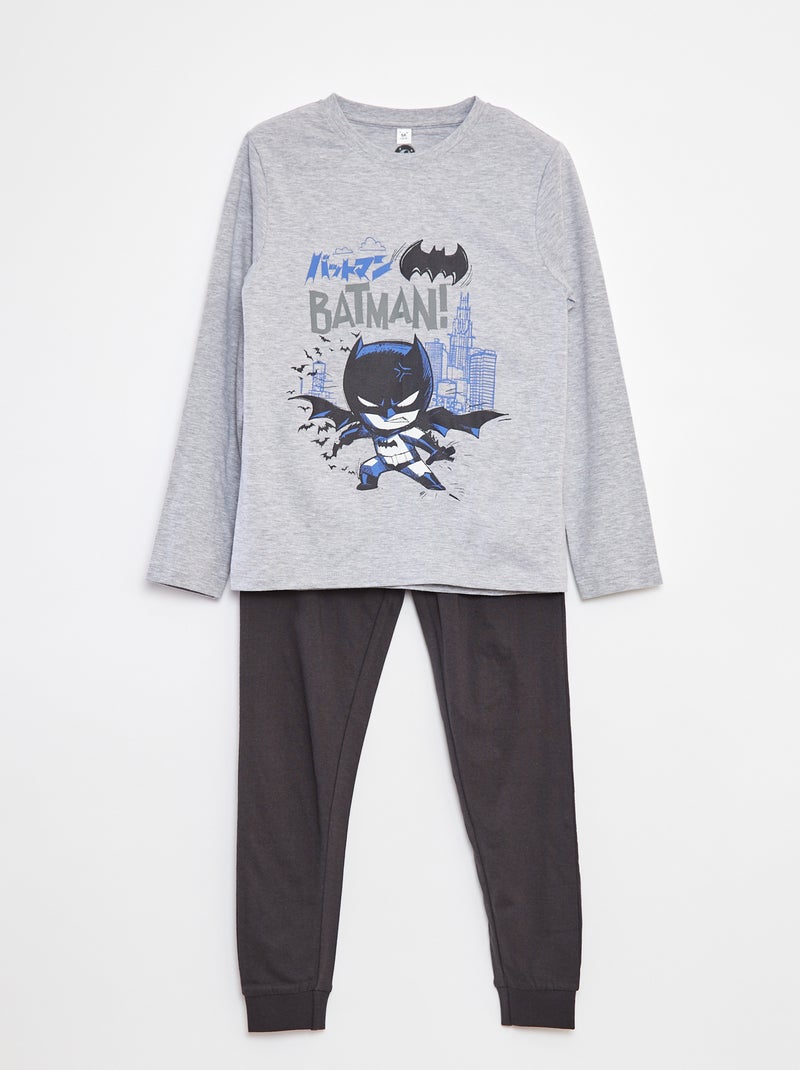 Pyjama long imprimé 'Batman' - 2 pièces Gris - Kiabi
