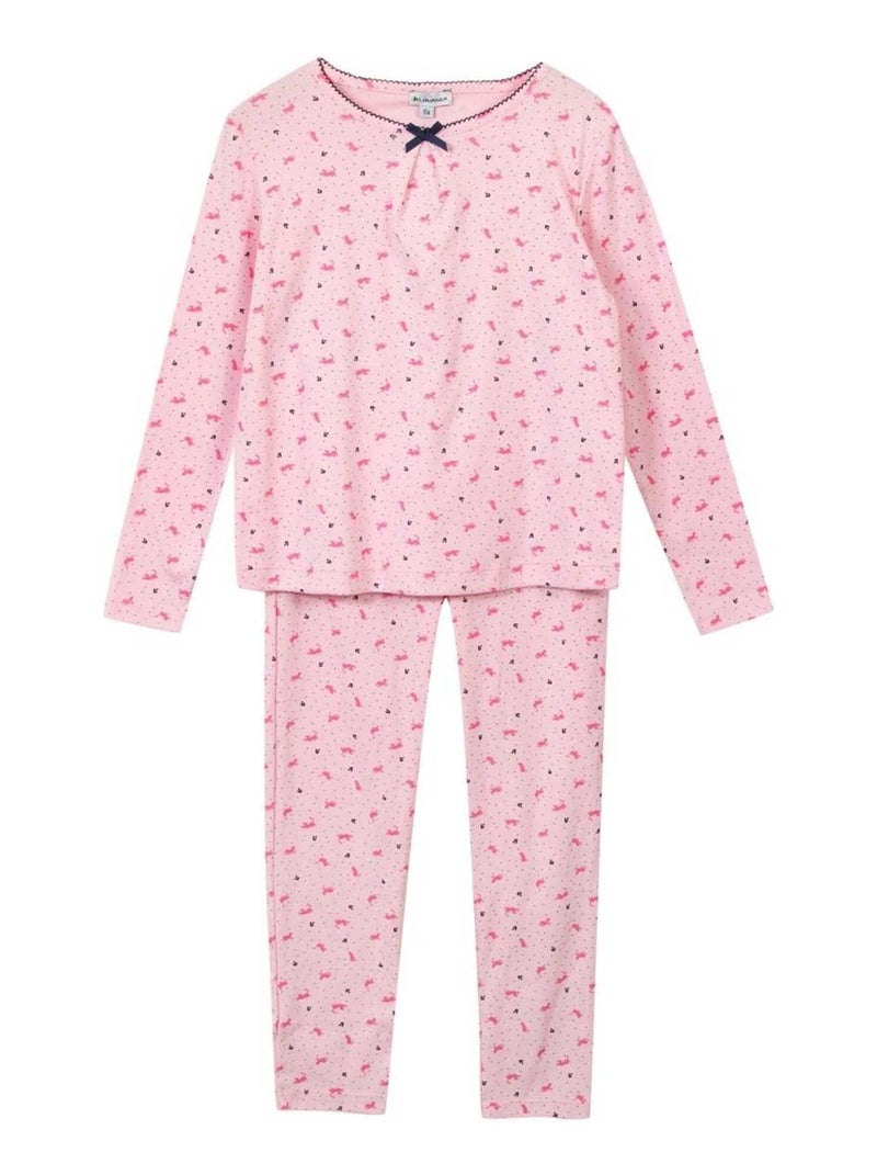 Pyjama Long Imprimé Chats Oeko-tex 'miniman' Rose pâle - Kiabi