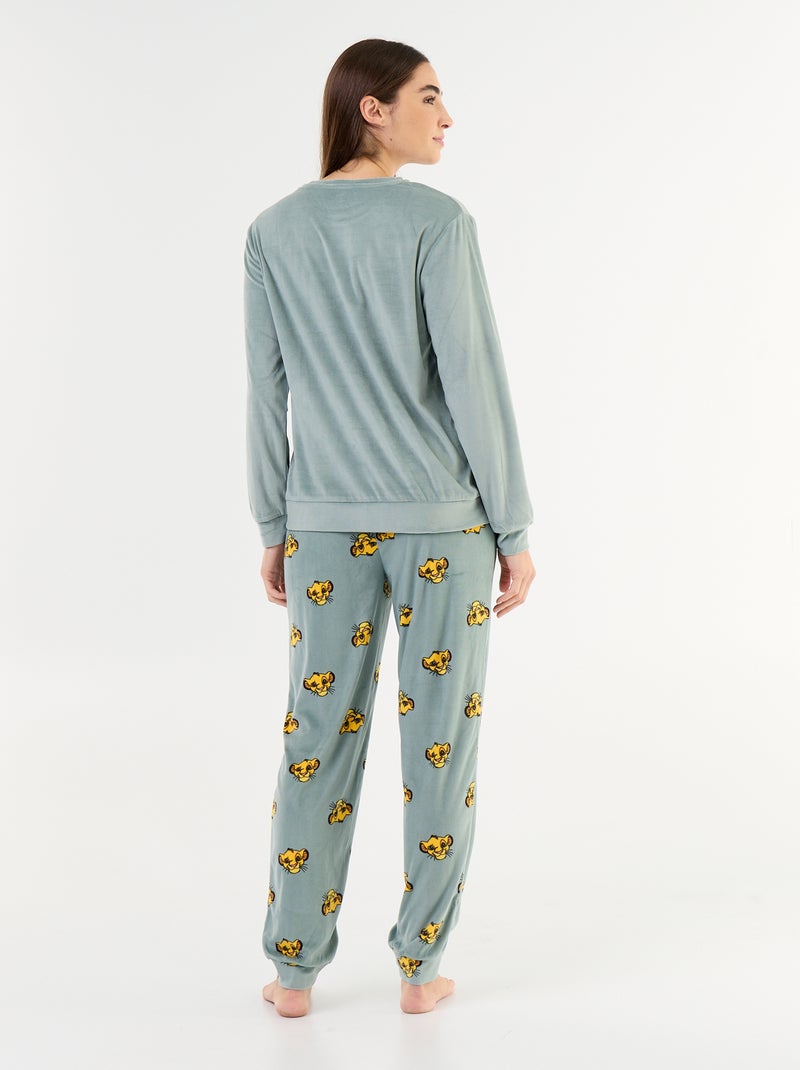 Pyjama long imprimé 'Disney' - 2 pièces Vert - Kiabi