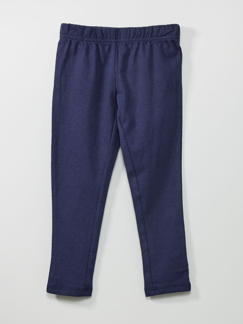 Pyjama long imprimé en coton 2 pièces Bleu marine - Kiabi