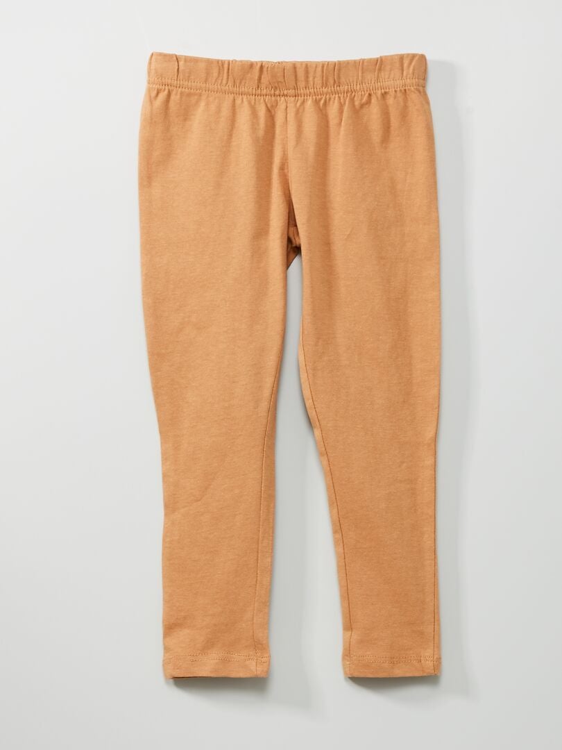 Pyjama long imprimé en coton 2 pièces Marron glacé - Kiabi