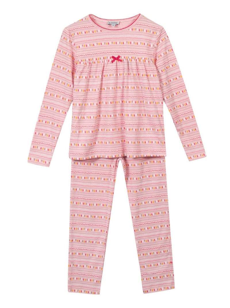 Pyjama Long Imprimé Ethnique Okeo-tex 'miniman' Vieux rose - Kiabi
