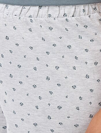 Pyjama long imprimé léopard - 2 pièces