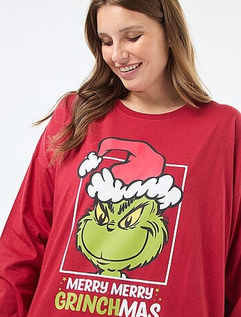 Pyjama long imprimé 'Grinch' - 2 pièces