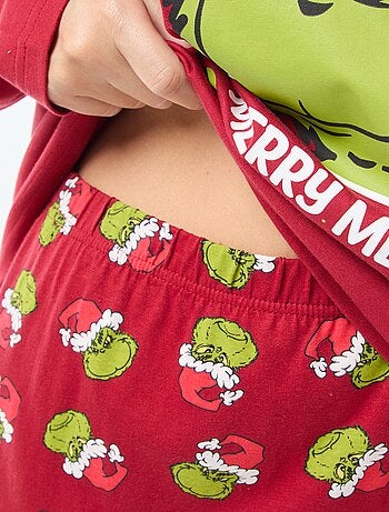 Pyjama long imprimé 'Grinch' - 2 pièces
