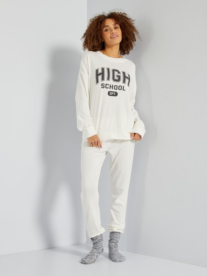 Pyjama long imprimé 'High School Musical' Ecru - Kiabi