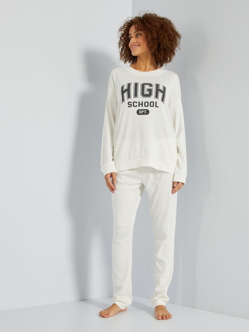 Pyjama long imprimé 'High School Musical' Ecru - Kiabi
