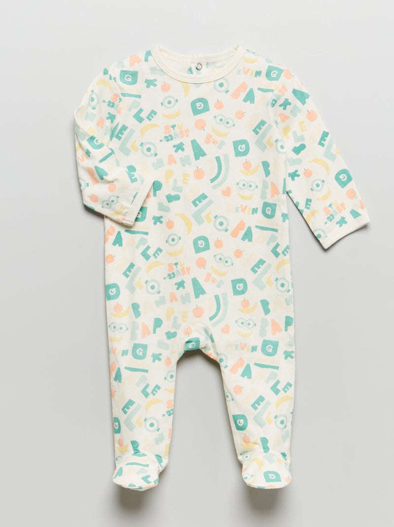 Pyjama long imprimé 'Minions' 1 pièce Blanc minions - Kiabi