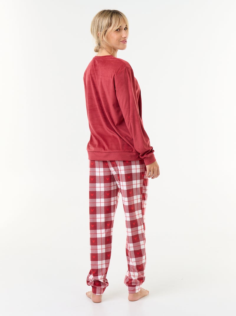 Pyjama long imprimé 'Minnie' 'Disney' 'Noël' - 2 pièces Rouge - Kiabi