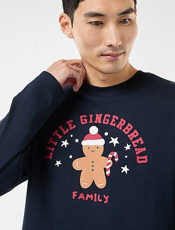 Pyjama long imprimé Noël - 2 pièces