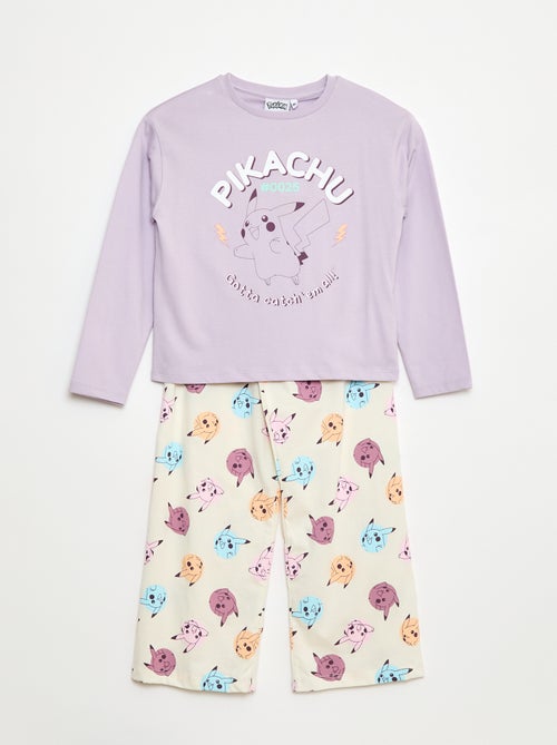 Pyjama long imprimé 'Pikachu' - 2 pièces - Kiabi