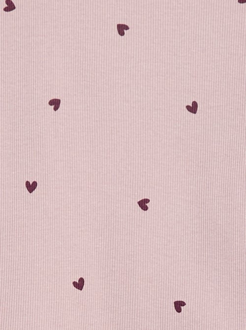 Pyjama long imprimé rayé - 2 pièces - Kiabi