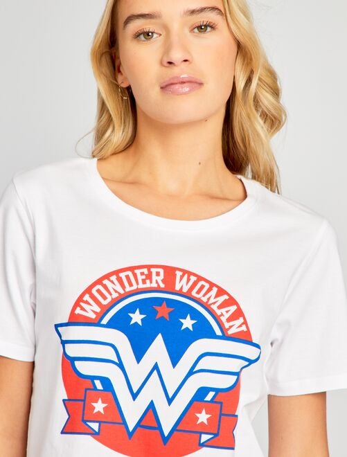 Pyjama long imprimé 'Wonder Woman' - 2 pièces - Kiabi
