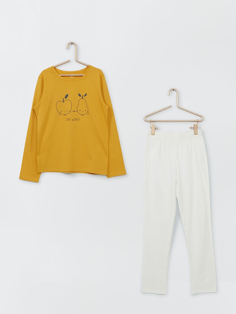 Pyjama long jaune - Kiabi