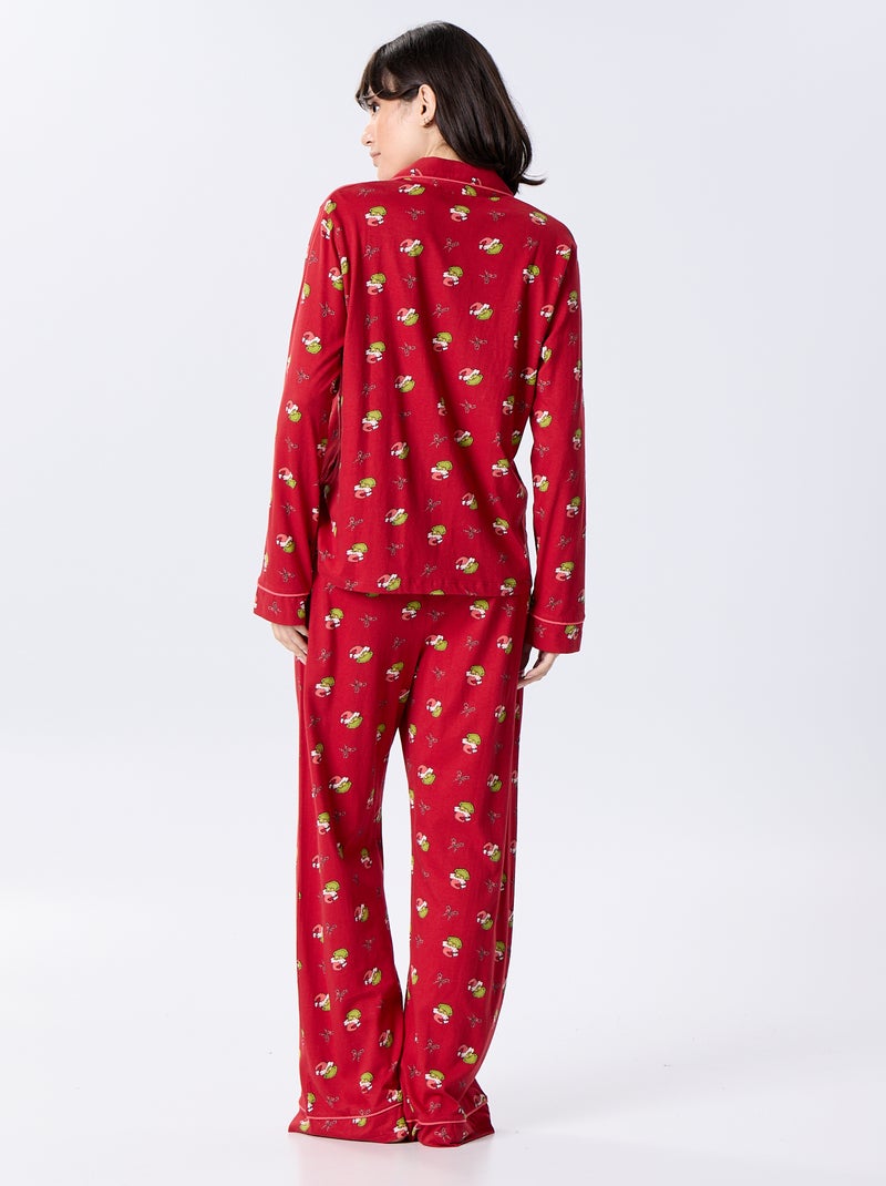 Pyjama long 'Le Grinch' - 2 pièces Rouge - Kiabi