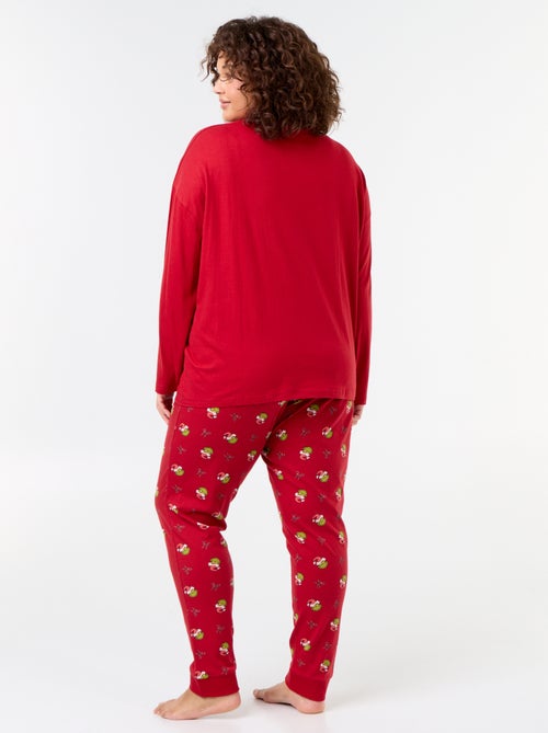 Pyjama long 'Le Grinch' - 2 pièces - Kiabi
