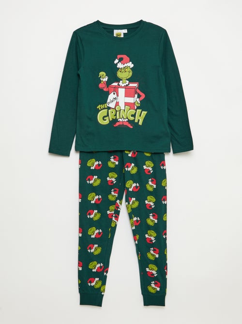 Pyjama long 'Le Grinch' t-shirt + pantalon - 2 pièces - Kiabi