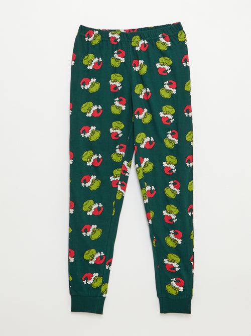 Pyjama long 'Le Grinch' t-shirt + pantalon - 2 pièces - Kiabi