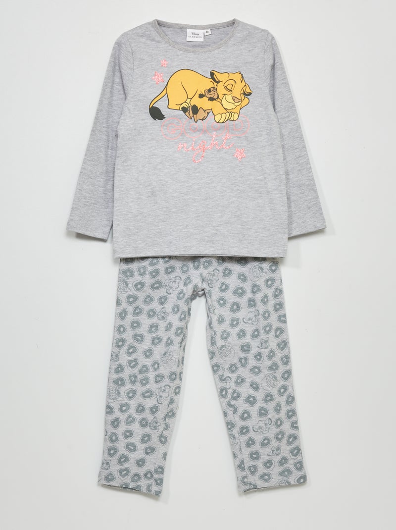 Pyjama long 'Le Roi Lion' de 'Disney' - 2 pièces Gris - Kiabi
