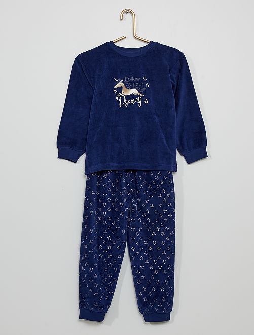 Pyjama long 'licorne'                     bleu 
