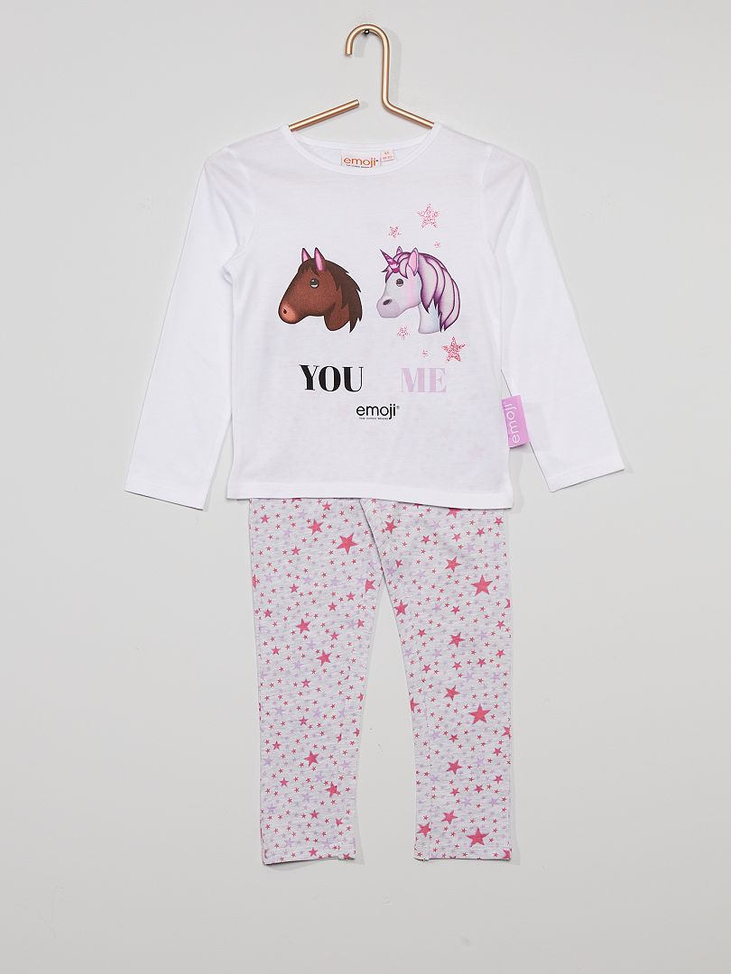 Petite fille Ensemble de pyjama licorne & à lettres