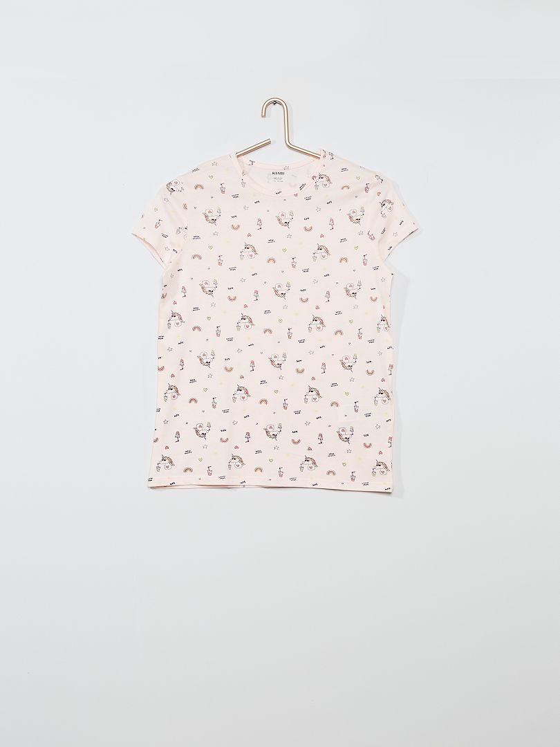 MINTGREEN Pyjama Enfant Fille Licorne Mignonne Manche longue Impression Bleu Foncé