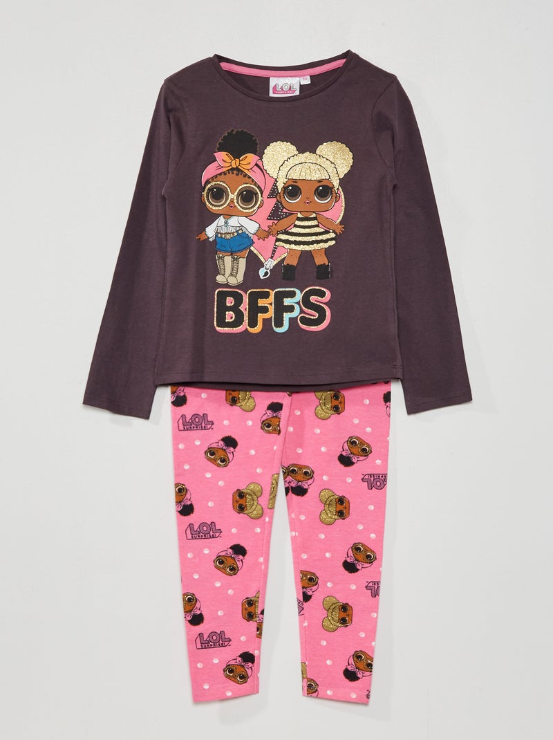Pyjama long 'LOL Surprise' - 2 pièces anthracite - Kiabi
