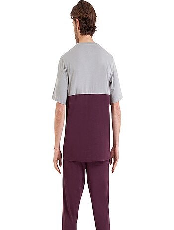 Pyjama long manches courtes col rond homme Club Athena