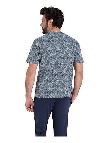 Pyjama long manches courtes col rond homme Summer Athena