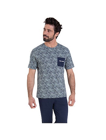 Pyjama long manches courtes col rond homme Summer Athena