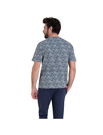 Pyjama long manches courtes col rond homme Summer Athena