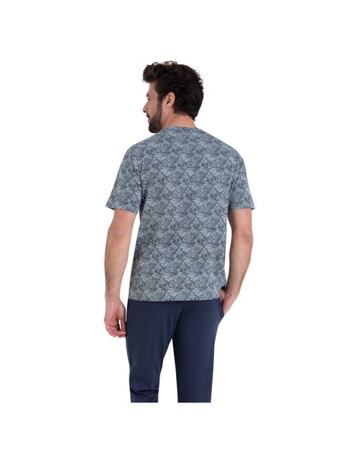 Pyjama long manches courtes col rond homme Summer Athena - Kiabi